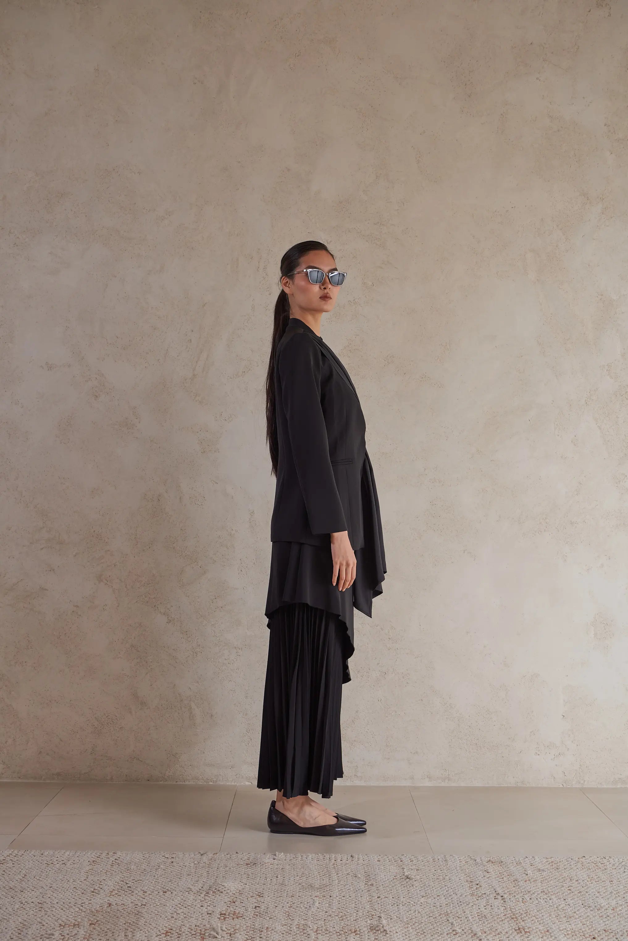 Elegant Draped Formal Jacket