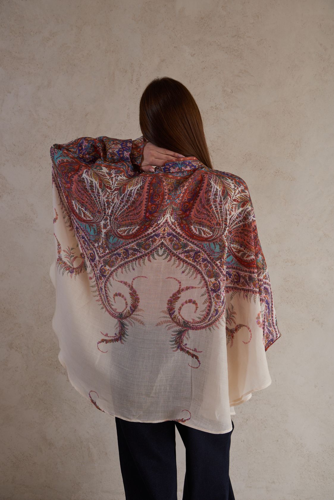 Light weight oversize printed Blouse