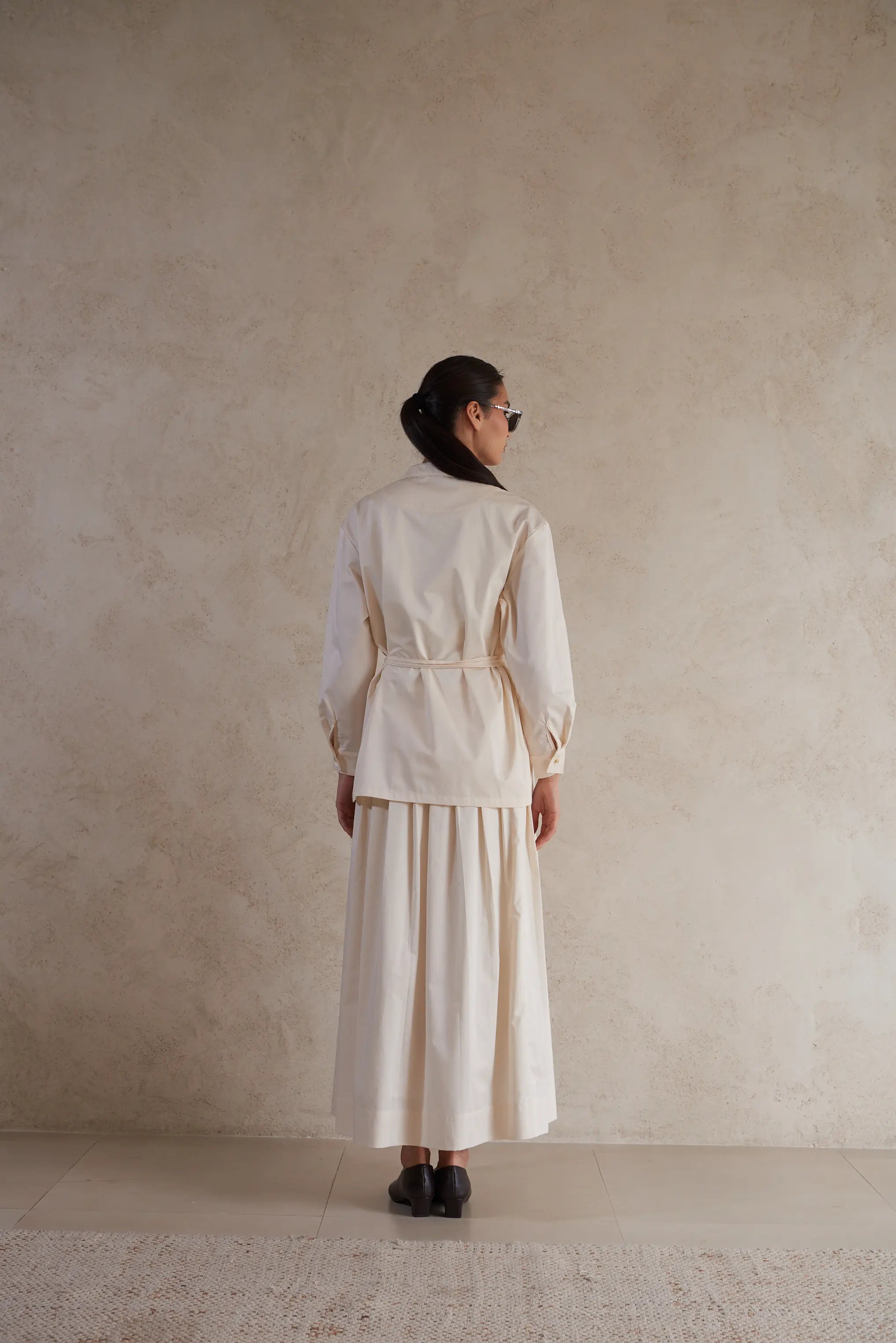 Poplin Cotton Belted jacket