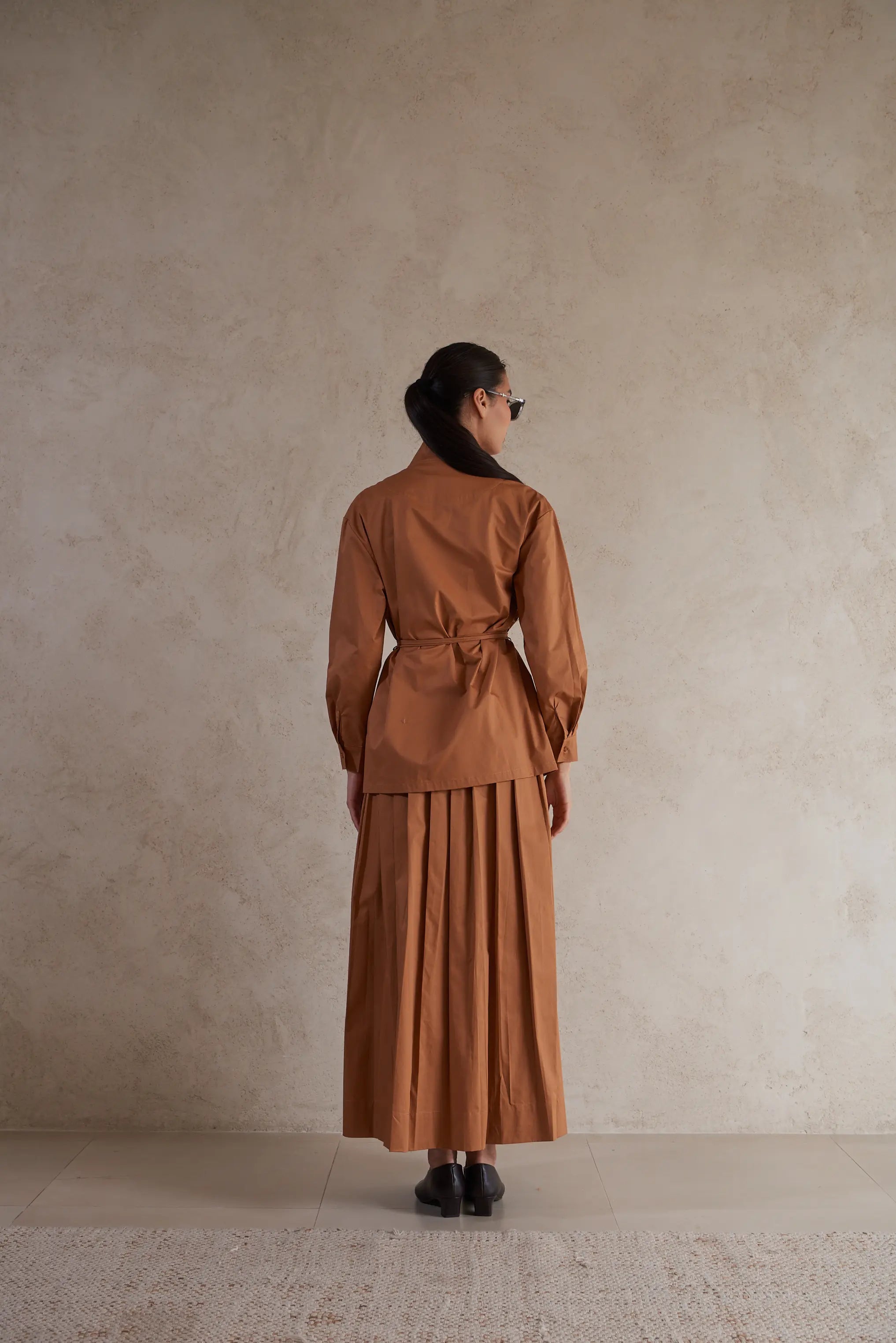 Poplin Cotton Belted jacket