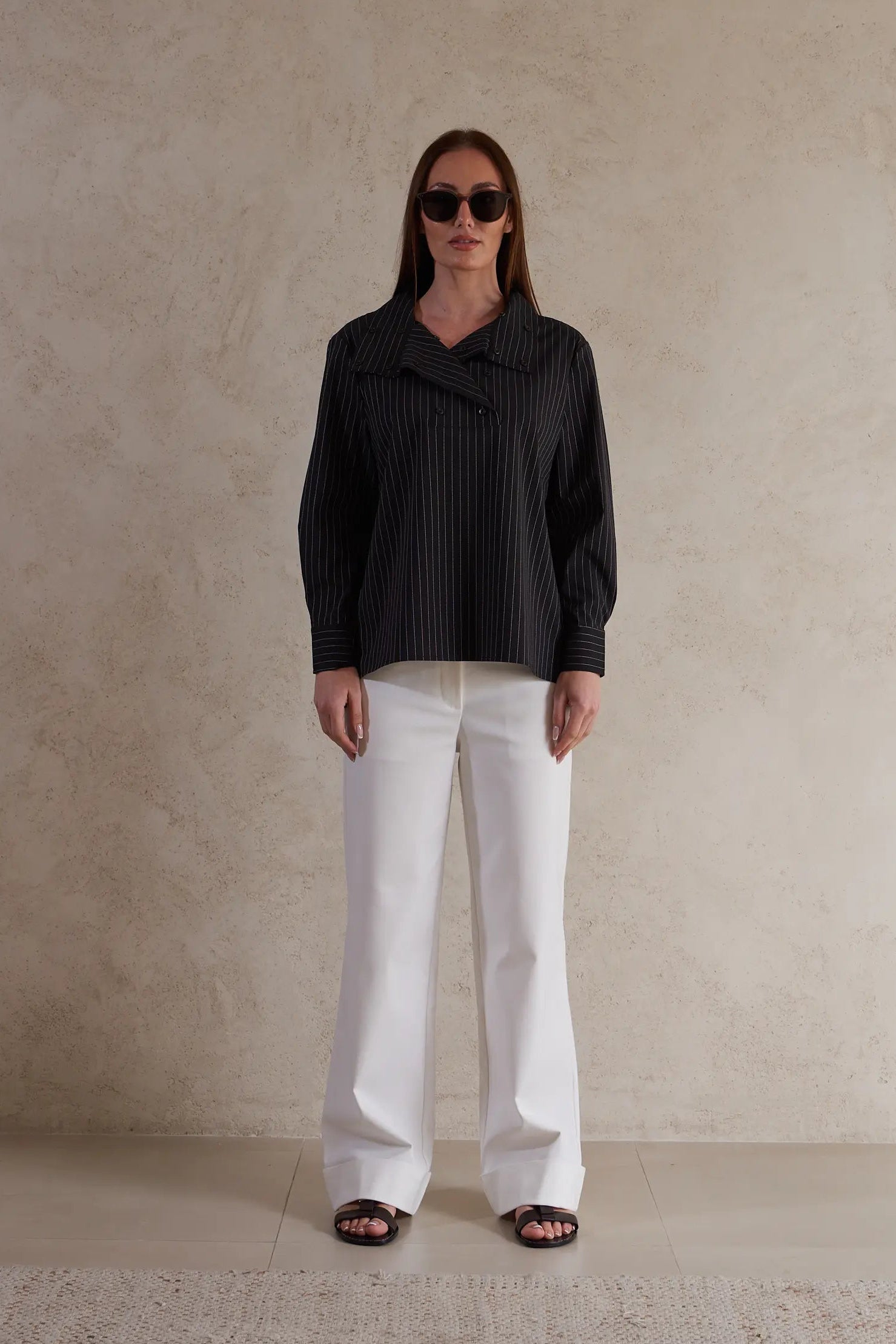 Black Striped Blouse