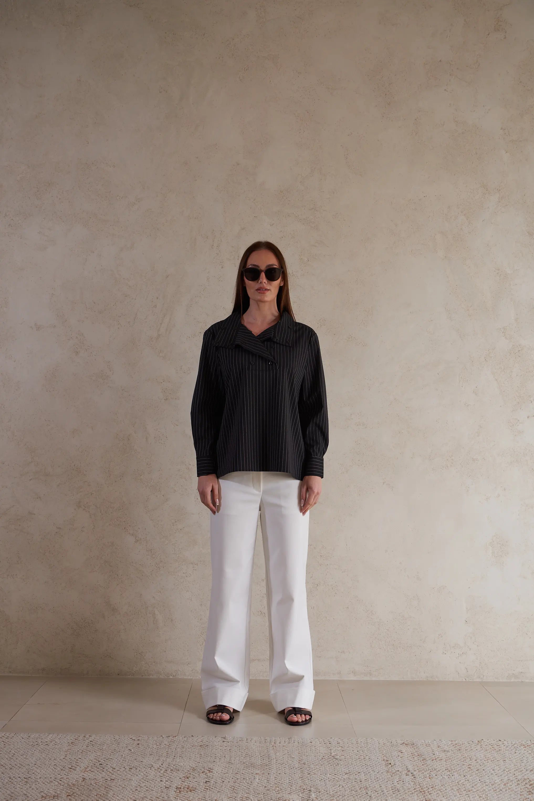 Black Striped Blouse