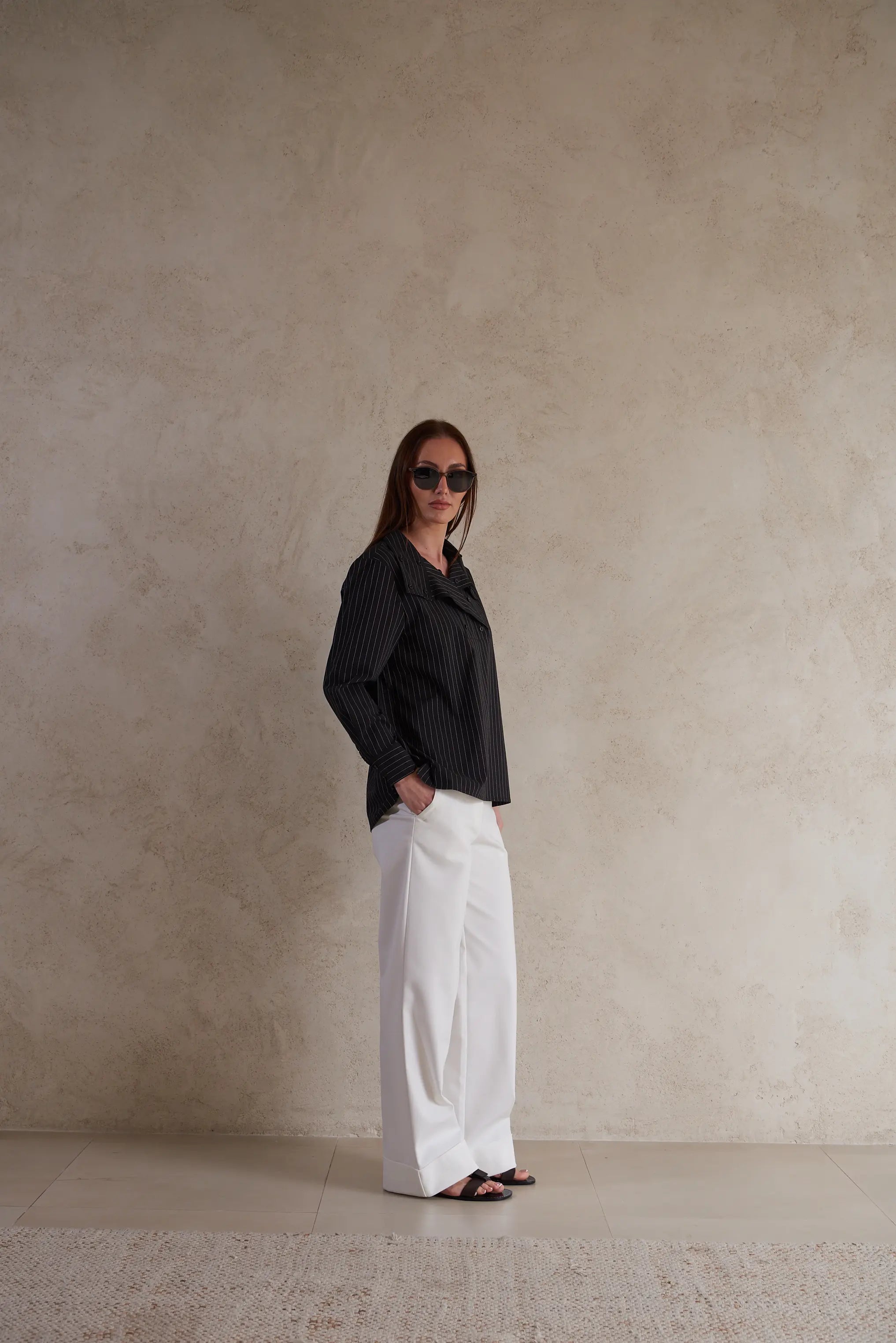 Black Striped Blouse