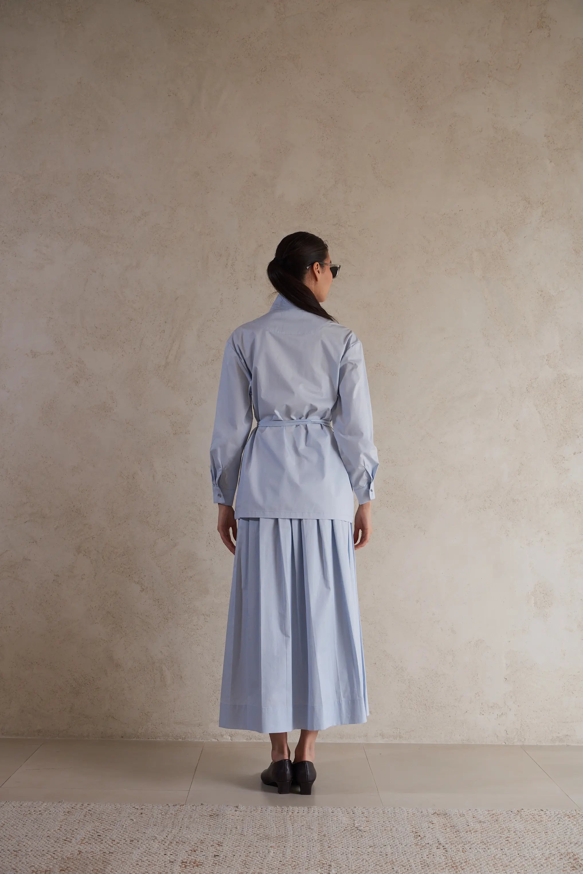 Poplin Cotton Belted jacket