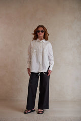Classic Embroidered White Shirt for Everyday Versatility