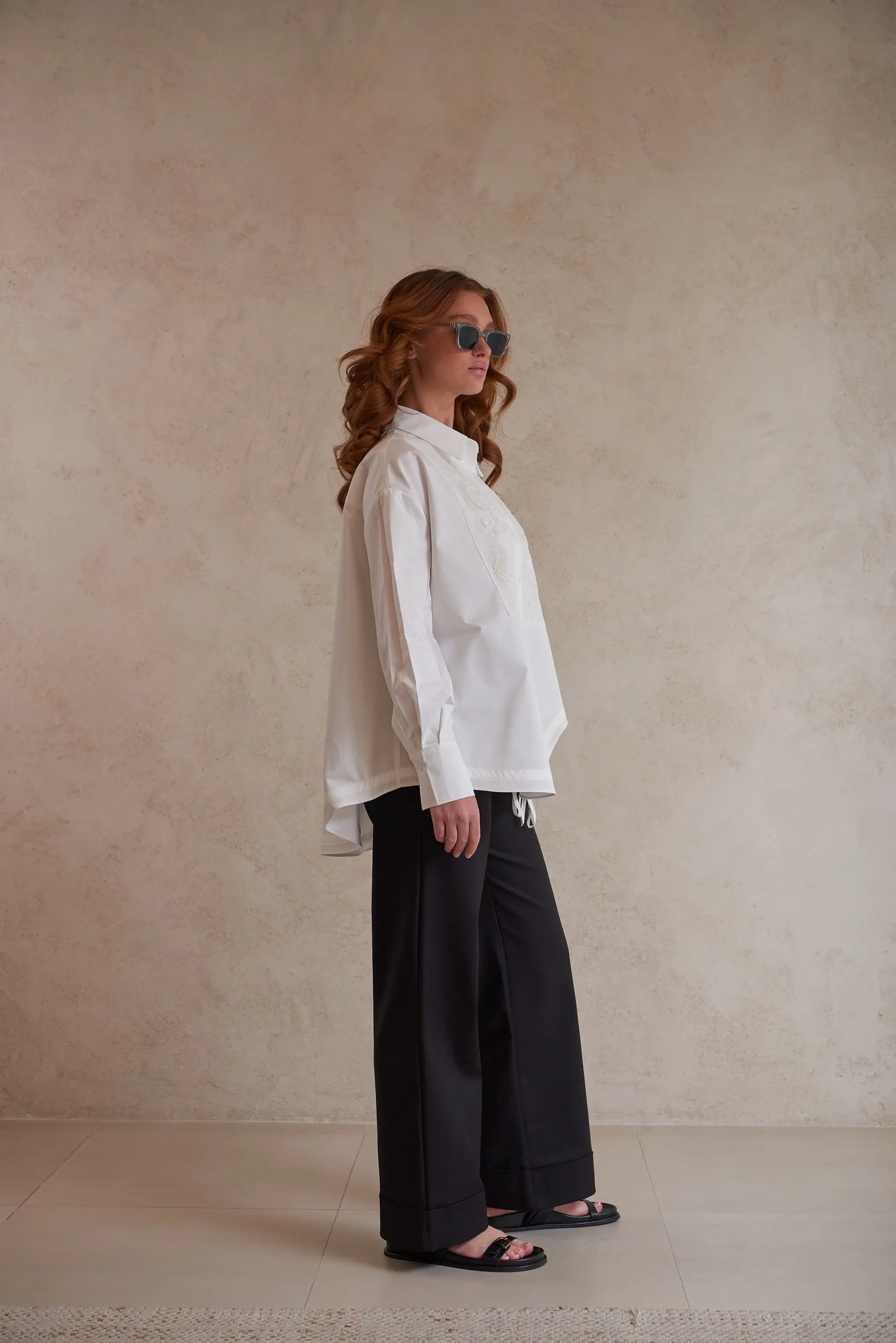 Classic Embroidered White Shirt for Everyday Versatility