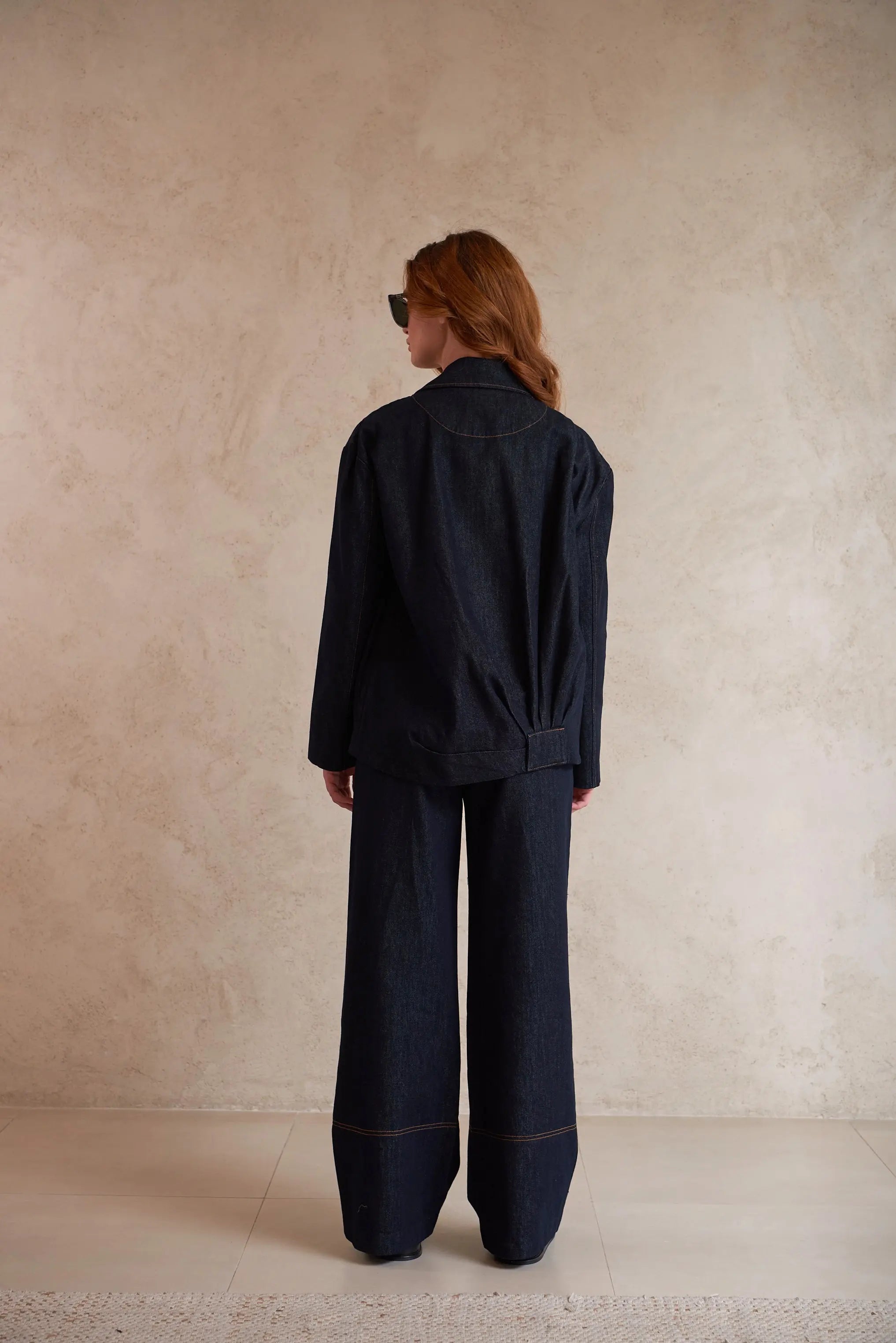 Denim Zip-Front Jacket