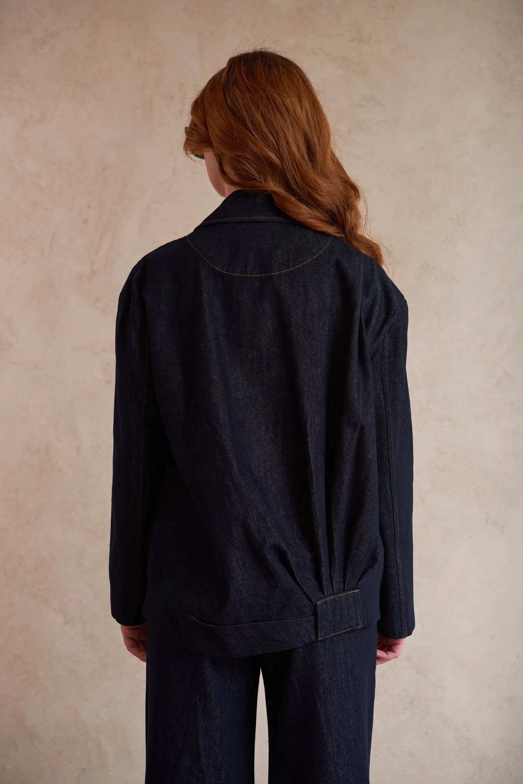 Denim Zip-Front Jacket
