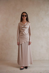Elegant Satin Long Sleeve Blouse