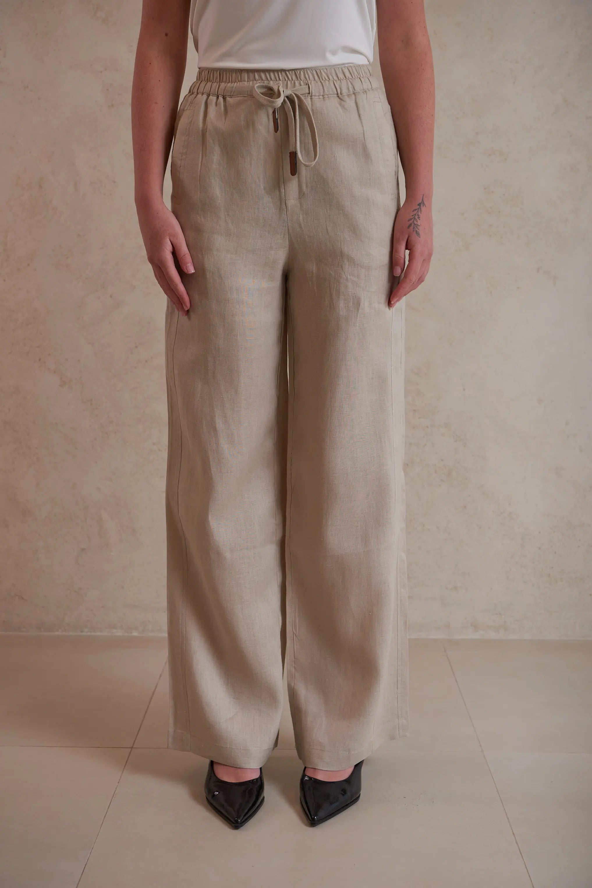 Linen Drawstring Pants