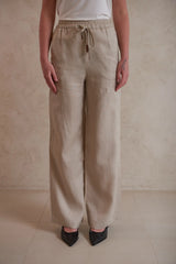 Linen Drawstring Pants