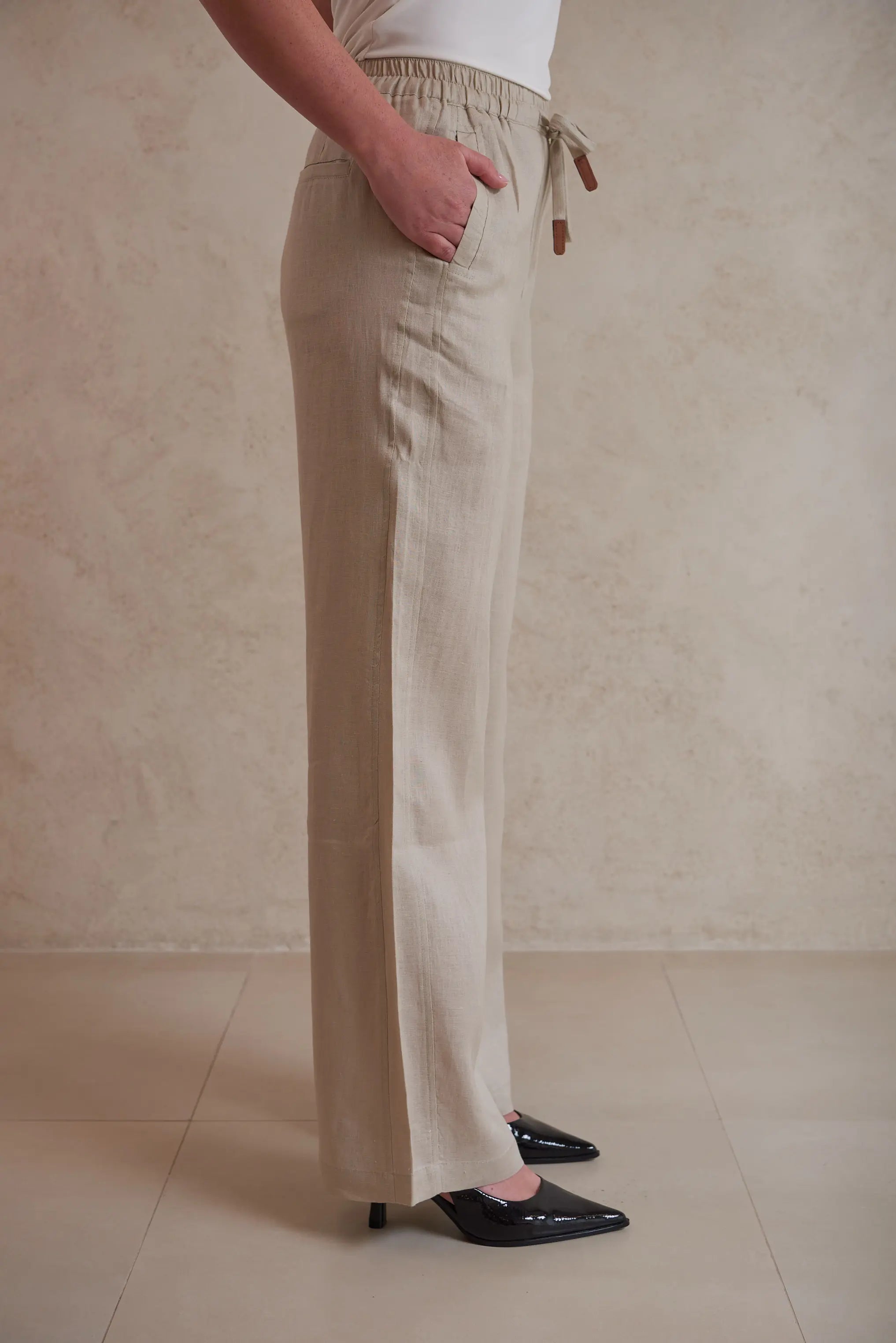 Linen Drawstring Pants