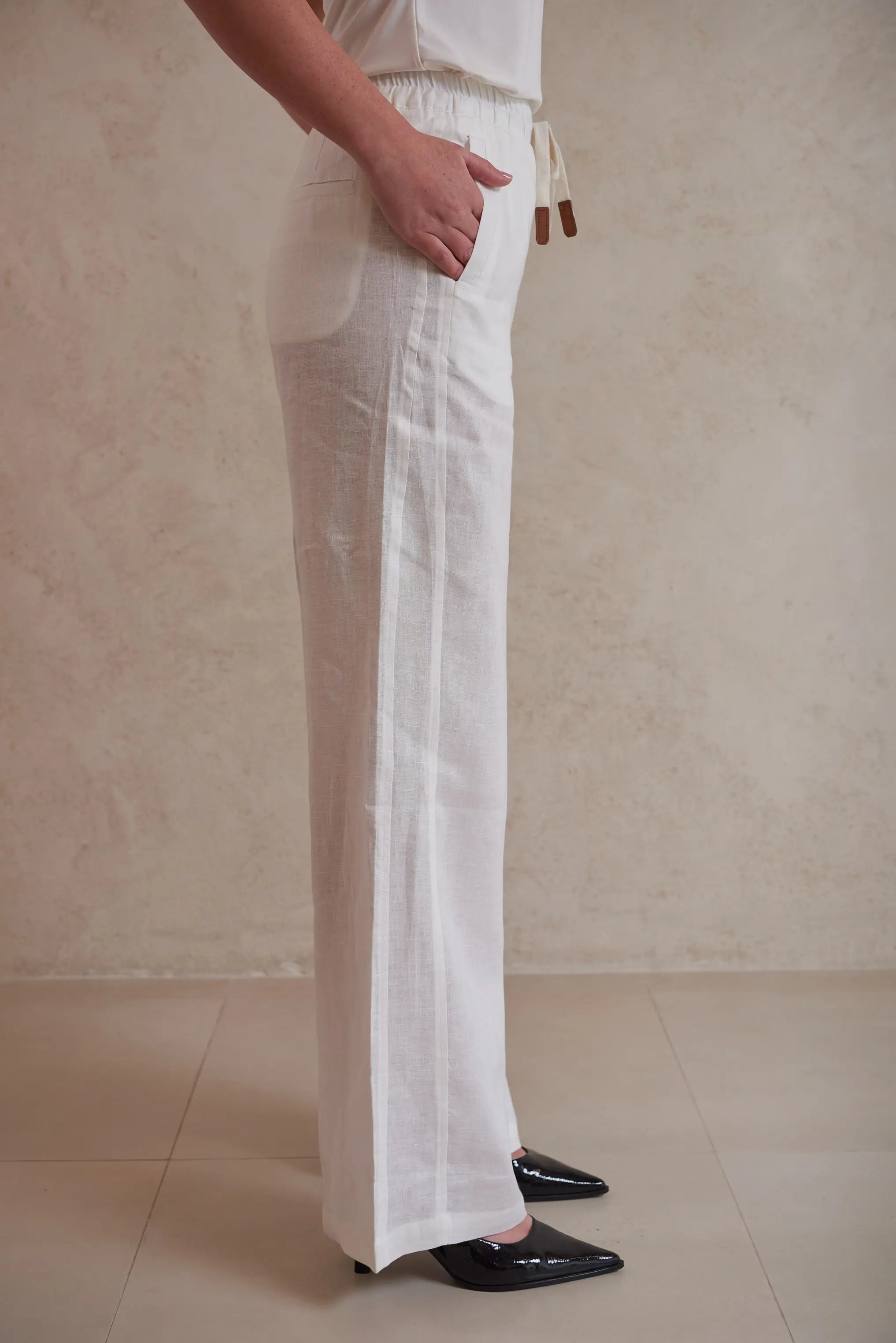 Linen Drawstring Pants