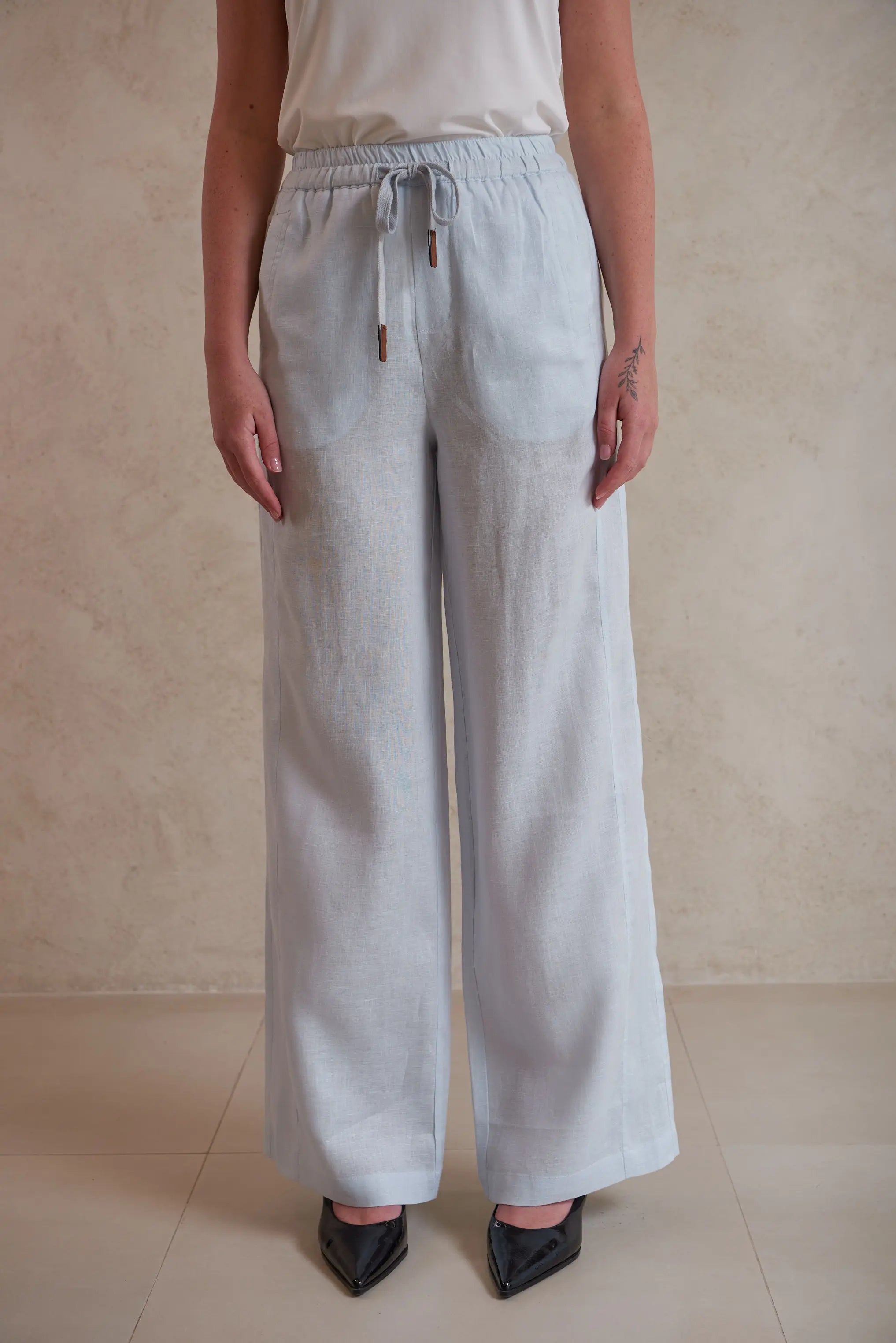 Linen Drawstring Pants