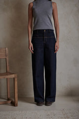 Classic Wide-Leg Denim Pants