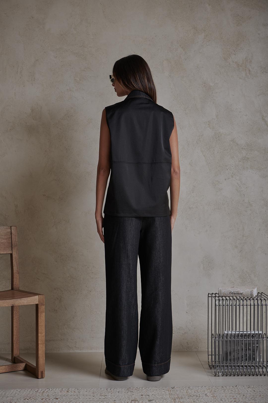 Denim water proof vest